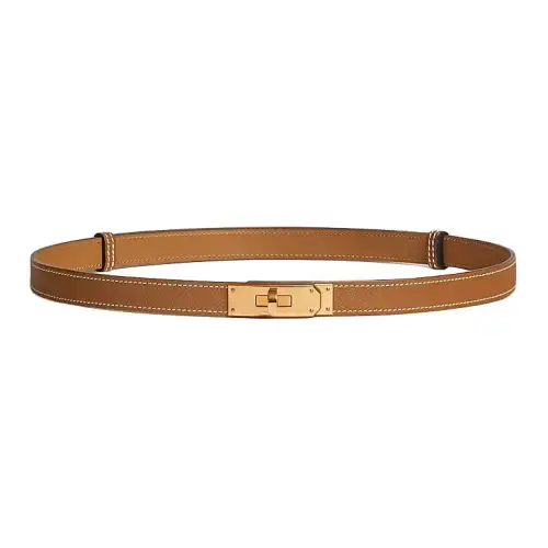 HERMES Kelly Calfskin Leather Belts Women's Width 1.8cm