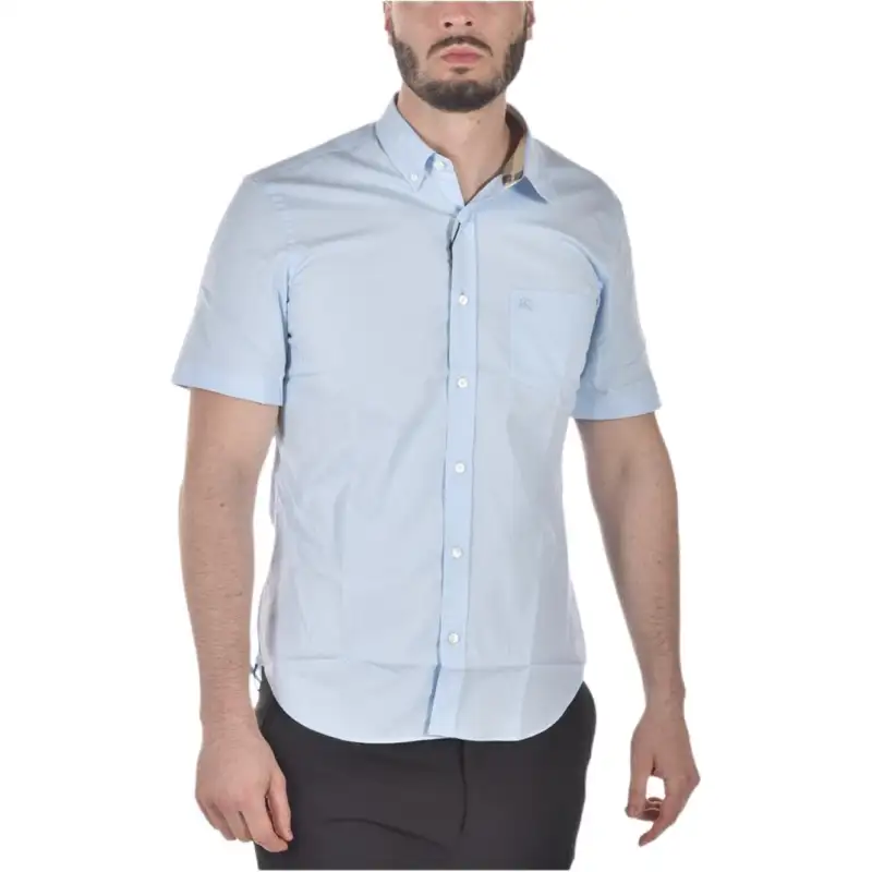 Burberry Shirts Men's Blue Lapel Moderate Other