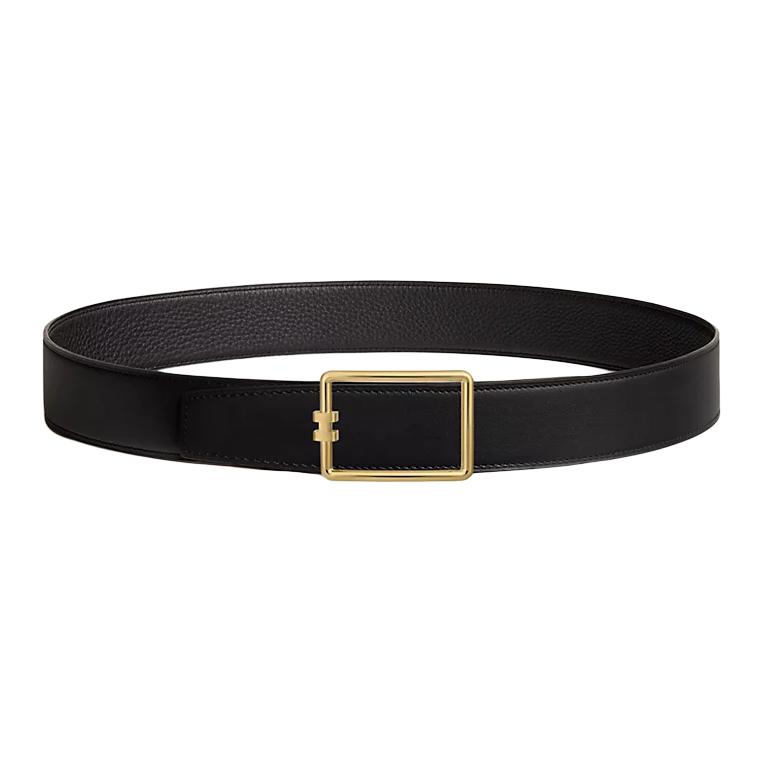 Мужской ремень Hermes Togo Belt (черный) — фото 2