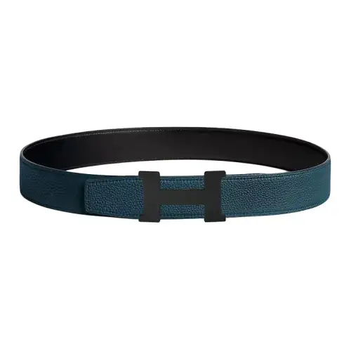 HERMES Constance Calfskin Leather Belts Men's Width 3.8cm