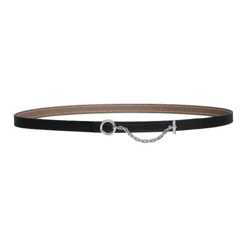 HERMES Carrousel Leather Belts Women's Width 1.3cm