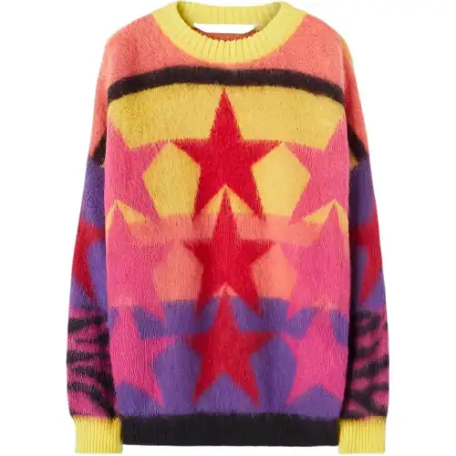 PALM ANGELS Star-Intarsia Crewneck Jumper