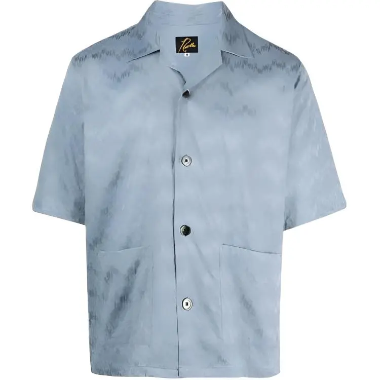 Needles Shirts Men's Blue Lapel Moderate Other