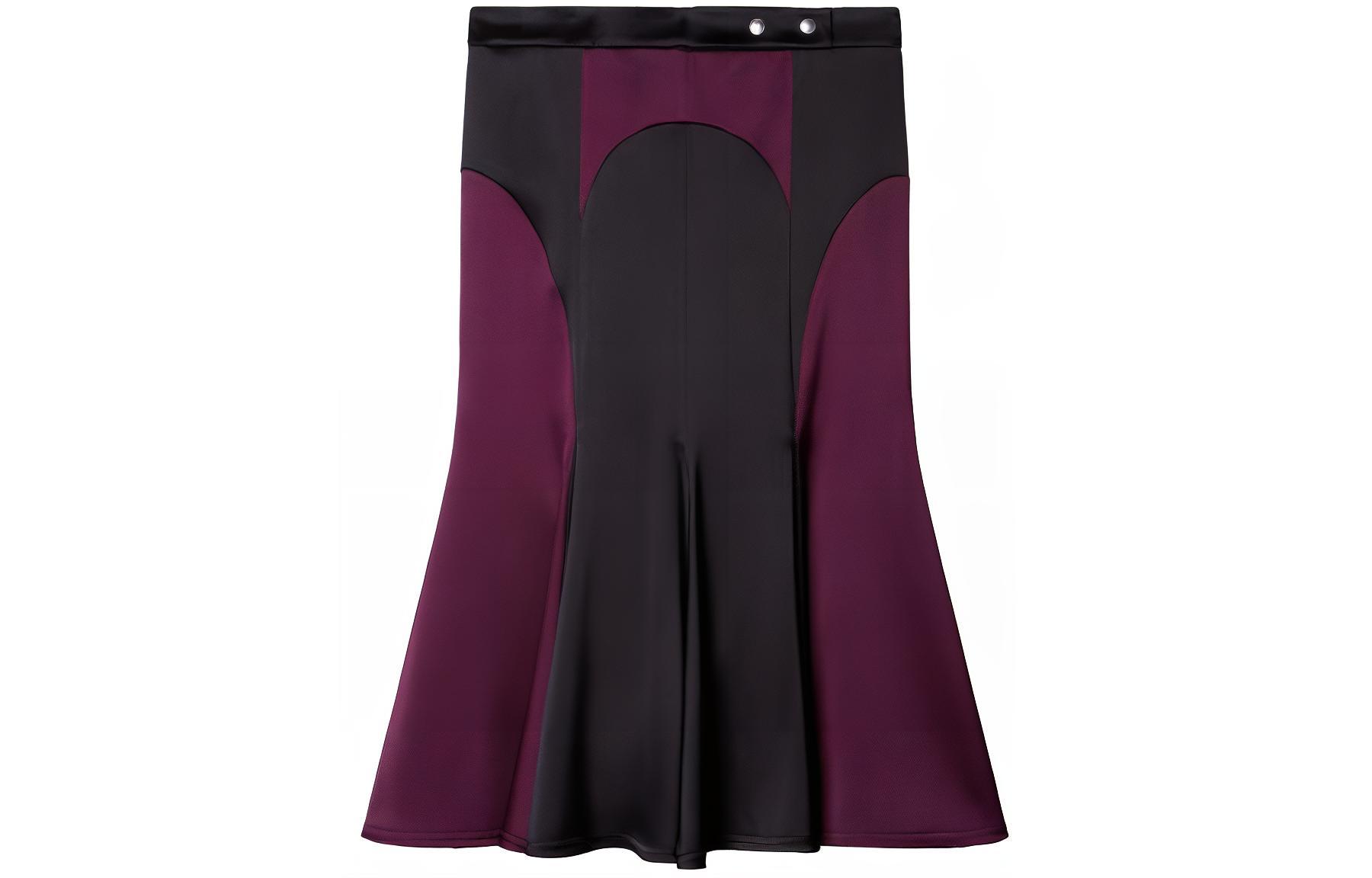 OFF WHITE Panelled Satin Midi Skirt