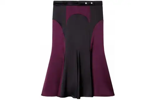 OFF WHITE Panelled Satin Midi Skirt