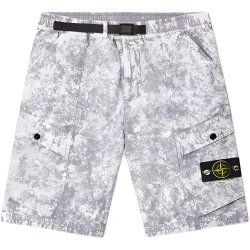 STONE ISLAND Logo Patch Belted Bermuda Shorts