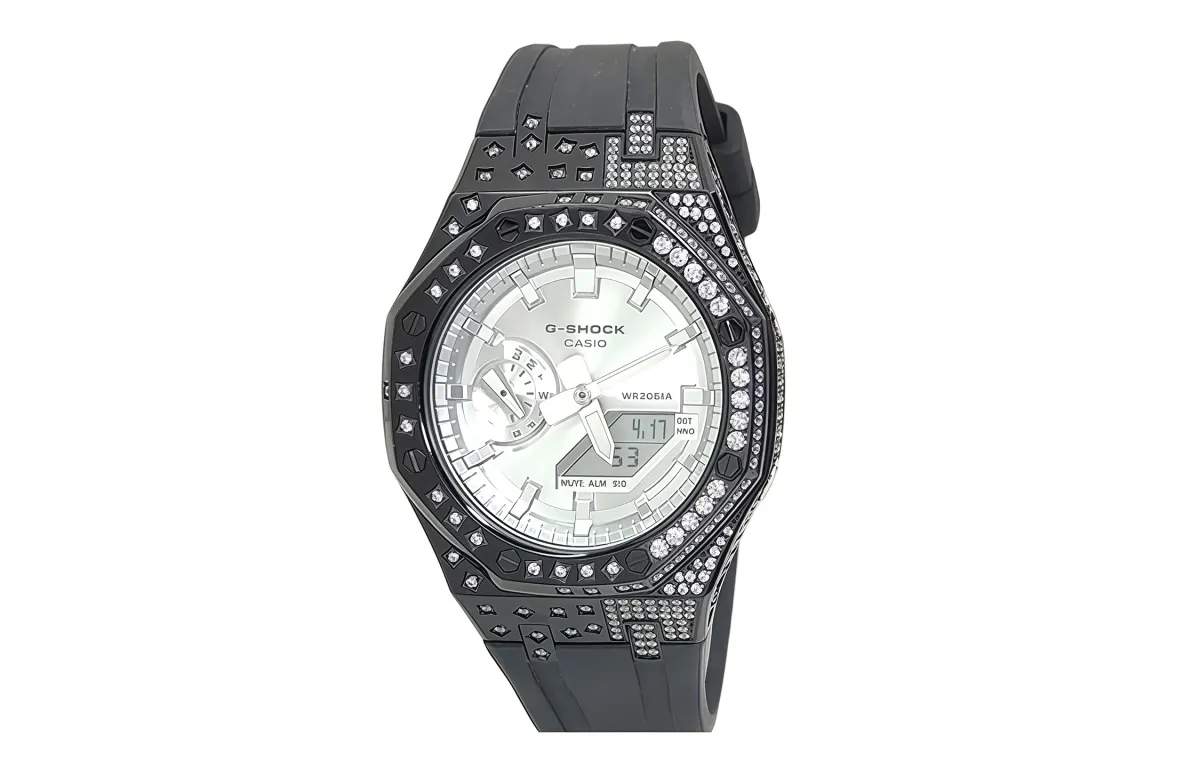 CASIO Custom Collection GA2100 Collection Quartz Movement Fluoroelastomer Strap Watch Men's Watches