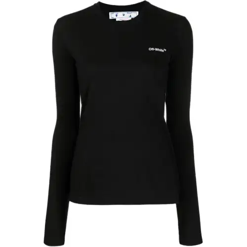 OFF-WHITE Diag-stripe long-sleeved T-shirt
