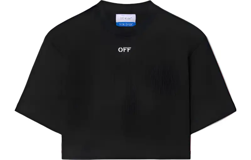 OFF-WHITE Off-Stamp cropped T-shirt