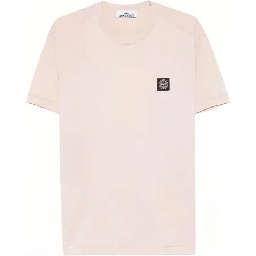 STONE ISLAND Logo Patch Crewneck T Shirt