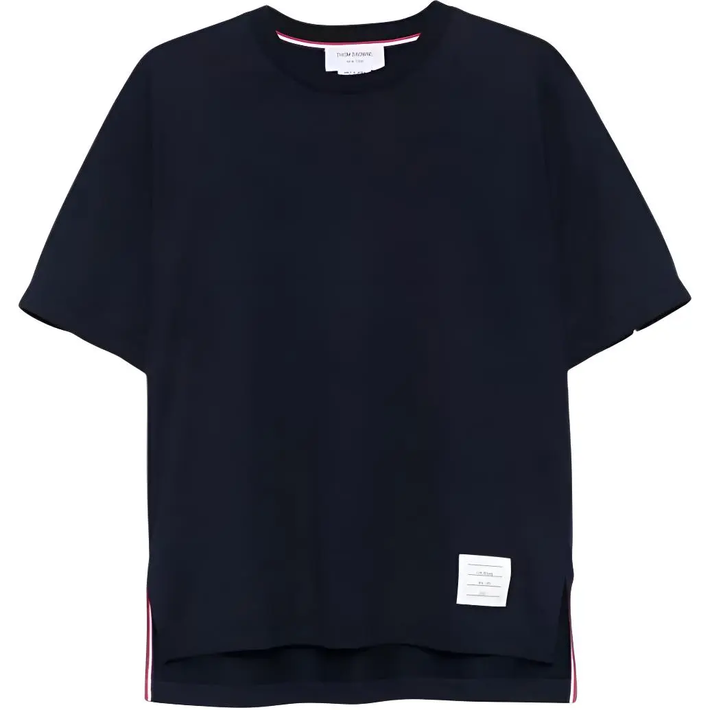 THOM BROWNE Stripe Detailed Crewneck T Shirt