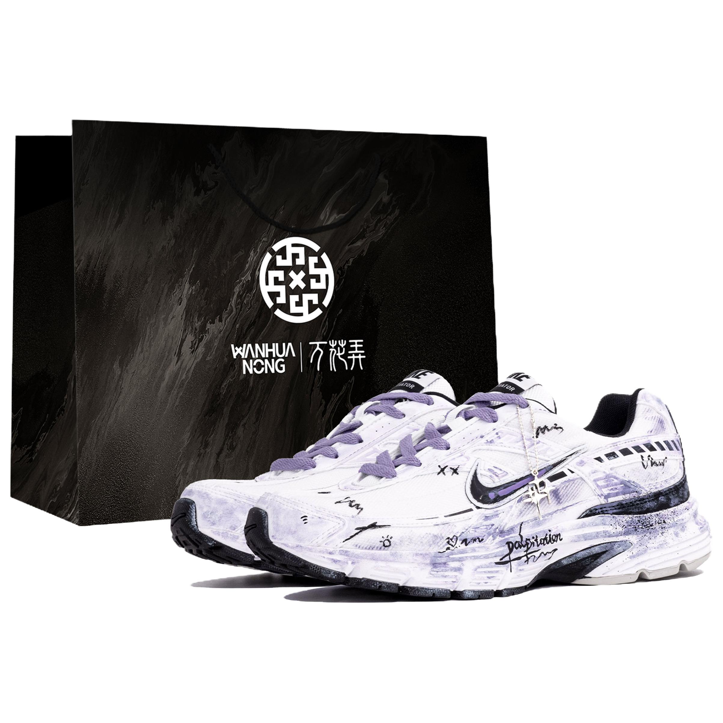 Nike Initiator Abrasion Resistant Low top Casual Running Shoes Men’s White