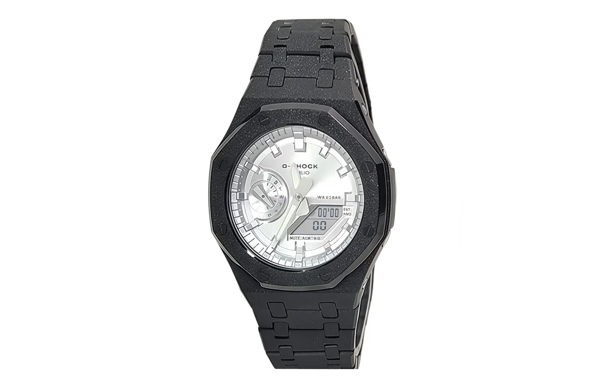 CASIO Custom Collection Electronic Movement Stainless Steel Strap Watch Men's Watches Silver Dial