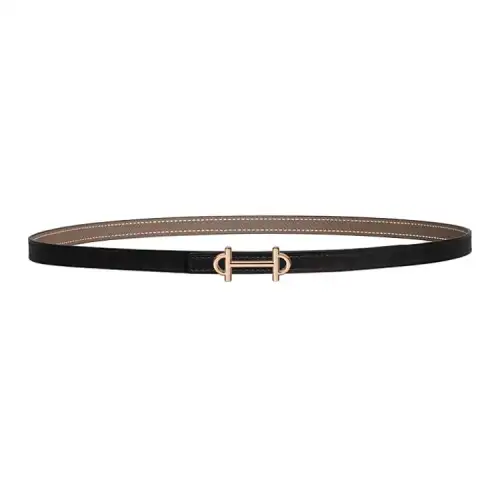 HERMES Cow Leather Belts Women's Width 1.3cm