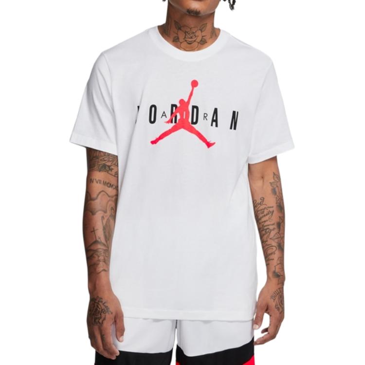 Мужская футболка Jordan Wordmark (белая) — фото 3
