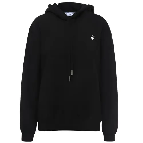 OFF WHITE Sweatshirts Women's Black Draped Collar Moderate Regular