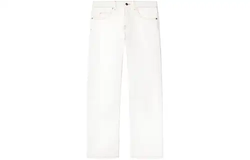 OFF-WHITE contrast-stitching straight-leg jeans