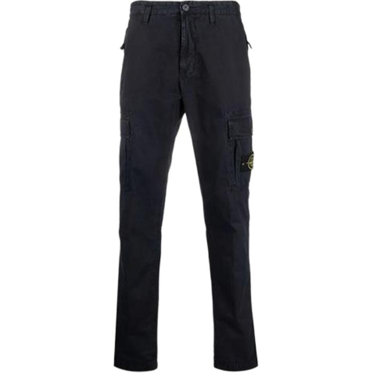 Мужские штаны STONE ISLAND SS22 logo (черные)