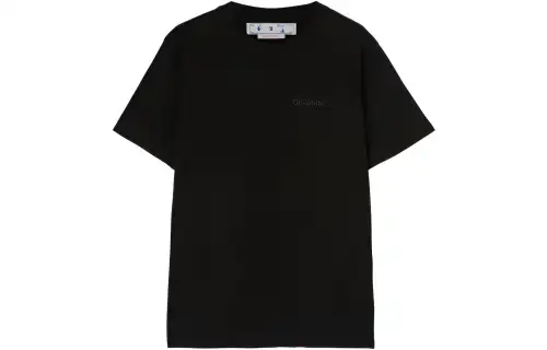 OFF-WHITE logo-embroidered cotton T-shirt