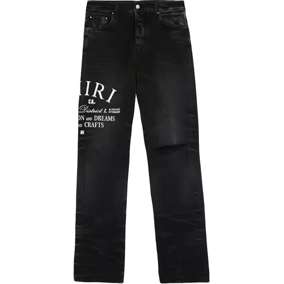 AMIRI Jeans Men's Black Moderate Straight Fit Pants