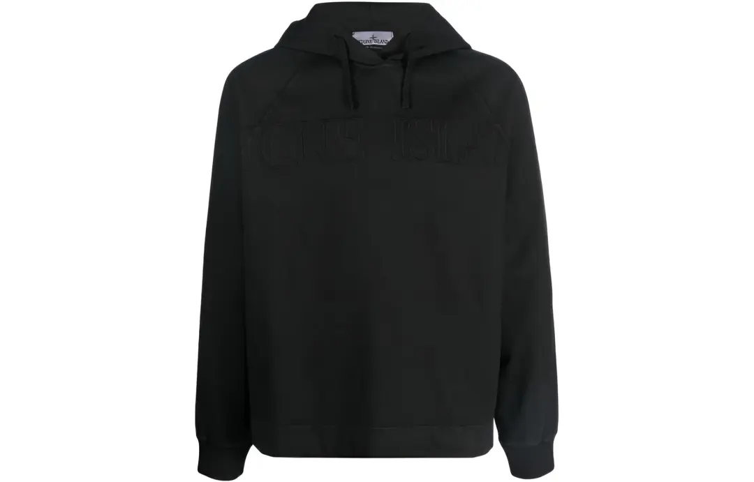 Stone Island logo-print cotton hoodie