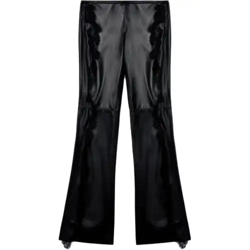 OFF WHITE Lace Detailed Straight Leg Trousers