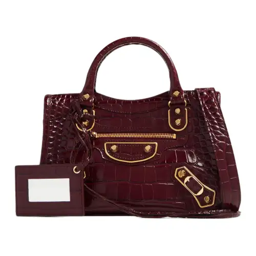 Balenciaga Calfskin Handbag Mini Women's Red