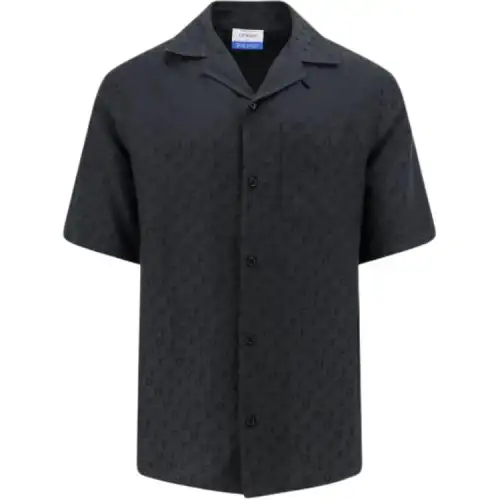 OFF-WHITE monogram-jacquard shirt