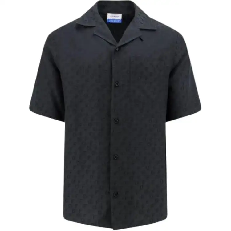 OFF-WHITE monogram-jacquard shirt