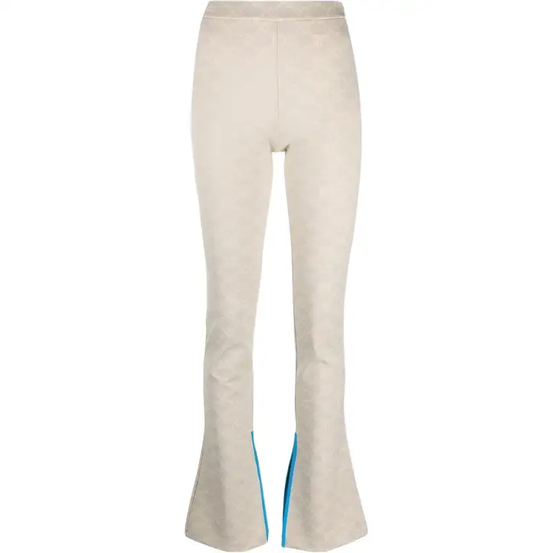 OFF-WHITE monogram ankle-slit trousers