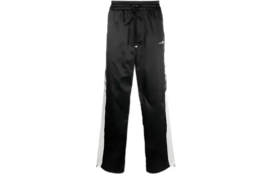 AMIRI Side Stripe Drawstring Wide Leg Trousers