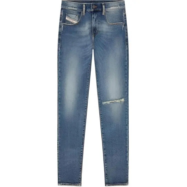 DIESEL Ripped Mid-rise Jeans