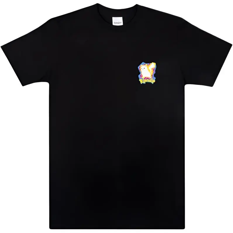 RIPNDIP T Shirts Men's Black Crew Neck Moderate Straight Fit