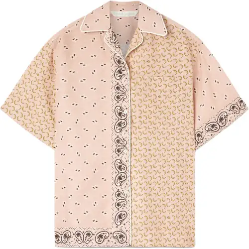 Palm Angels mix-print camp-collar shirt