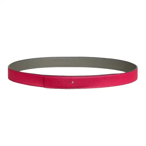 HERMES Calfskin Leather Belts Women's Width 2.4cm