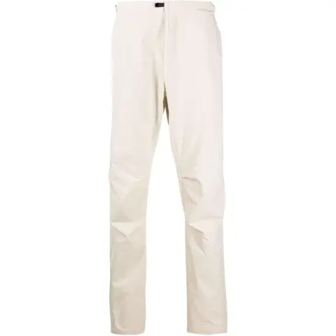 Stone Island strap-detail high-rise tapered-leg trousers