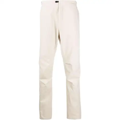 Stone Island strap-detail high-rise tapered-leg trousers