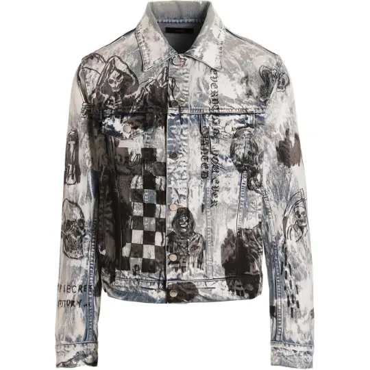 AMIRI Denim Jacket Men's Multicolor