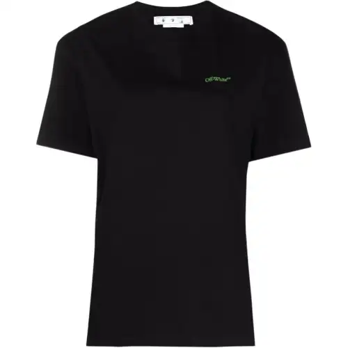 OFF WHITE Women'ss Gradient Arrows Print T Shirt Black/Blue/Green