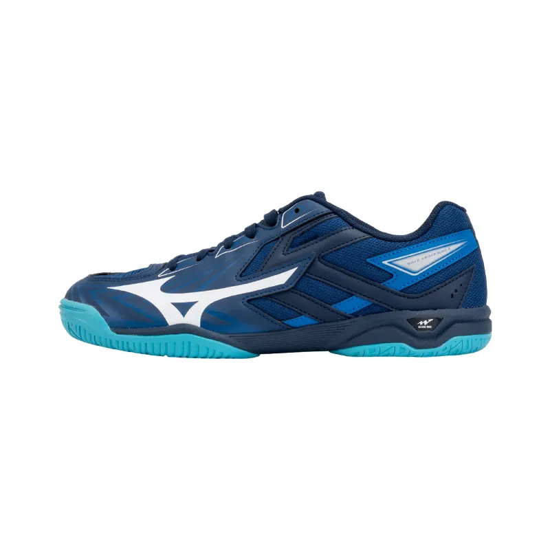 Mizuno WAVE KAISERBURG 8 Slip Resistant Abrasion Resistant Low top Table Tennis Shoes Unisex Blue Silver