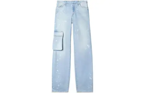 OFF-WHITE Toybox Painted wide-leg jeans