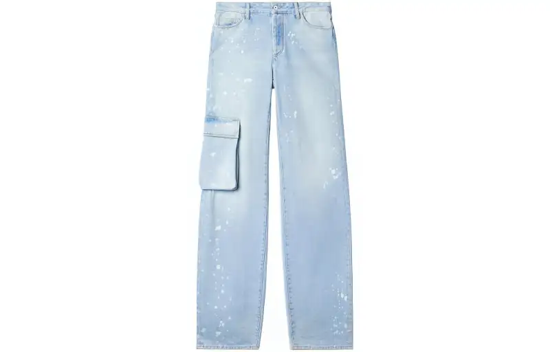 OFF-WHITE Toybox Painted wide-leg jeans