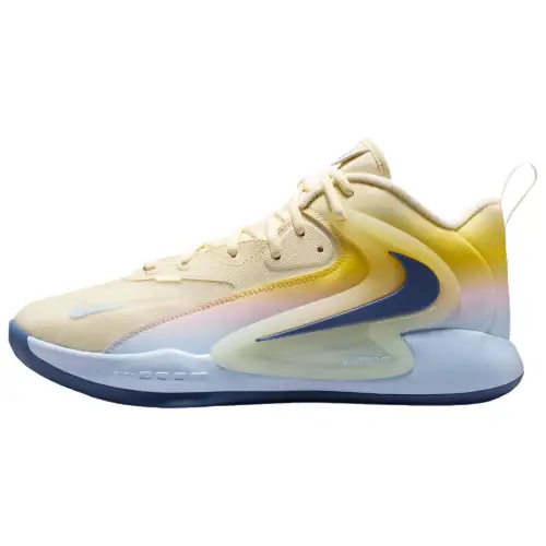 Nike HyperSet 2 SE Leather Mesh Comfortable Sports Breathable Support Volleyball Shoes Uniform for Men and Women Yellow Blue