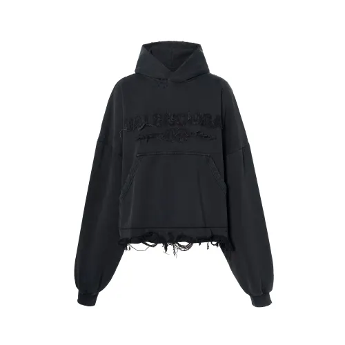 Balenciaga SS25 Sweatshirt Regular Fit Women's Black