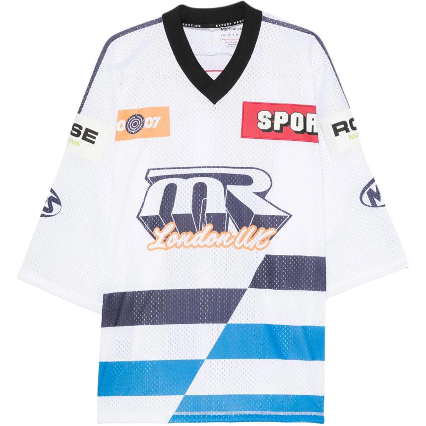 Мужская футболка Martine rose SS26 V-Logo (черная)