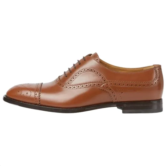 GUCCI Leather Dress Shoes Men's Coffee