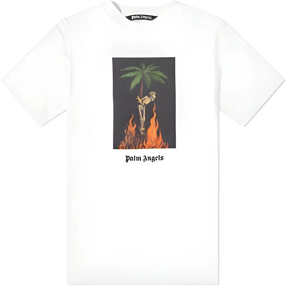PALM ANGELS T Shirts Men's Crew Neck Moderate Straight Fit