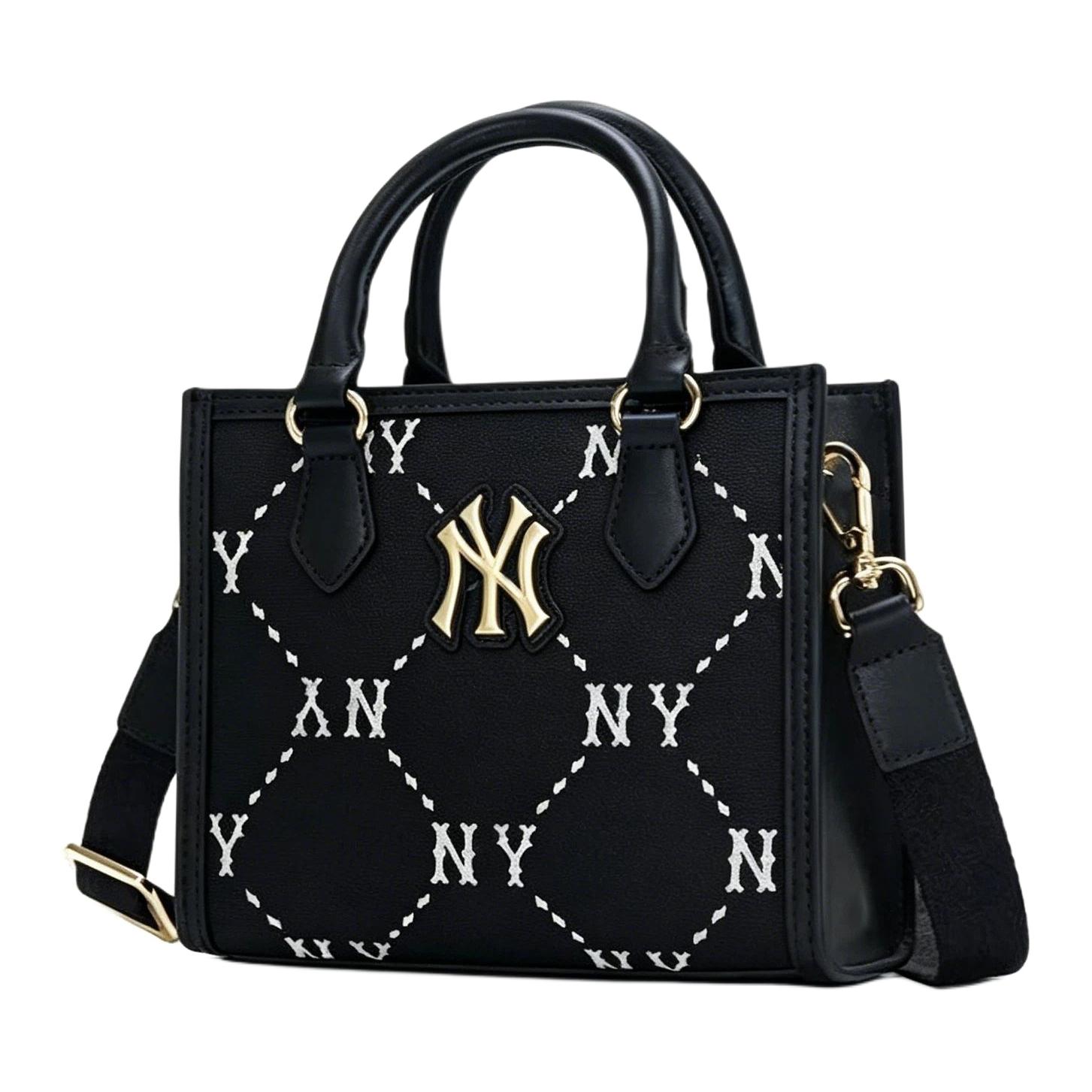 Женские сумка MLB 26SS-TOTE (черно-белая)