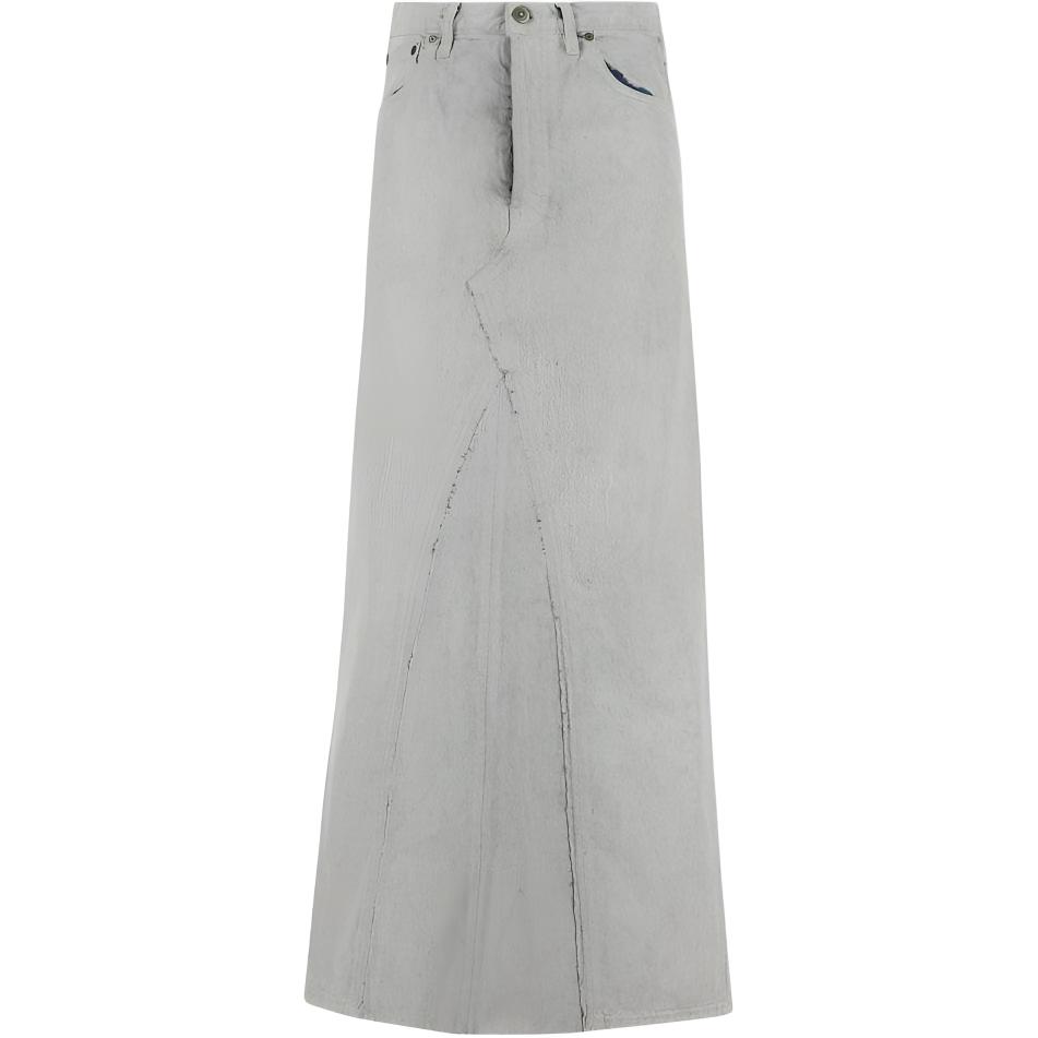 Maison Margiela Raw Cut Hem Midi Skirt