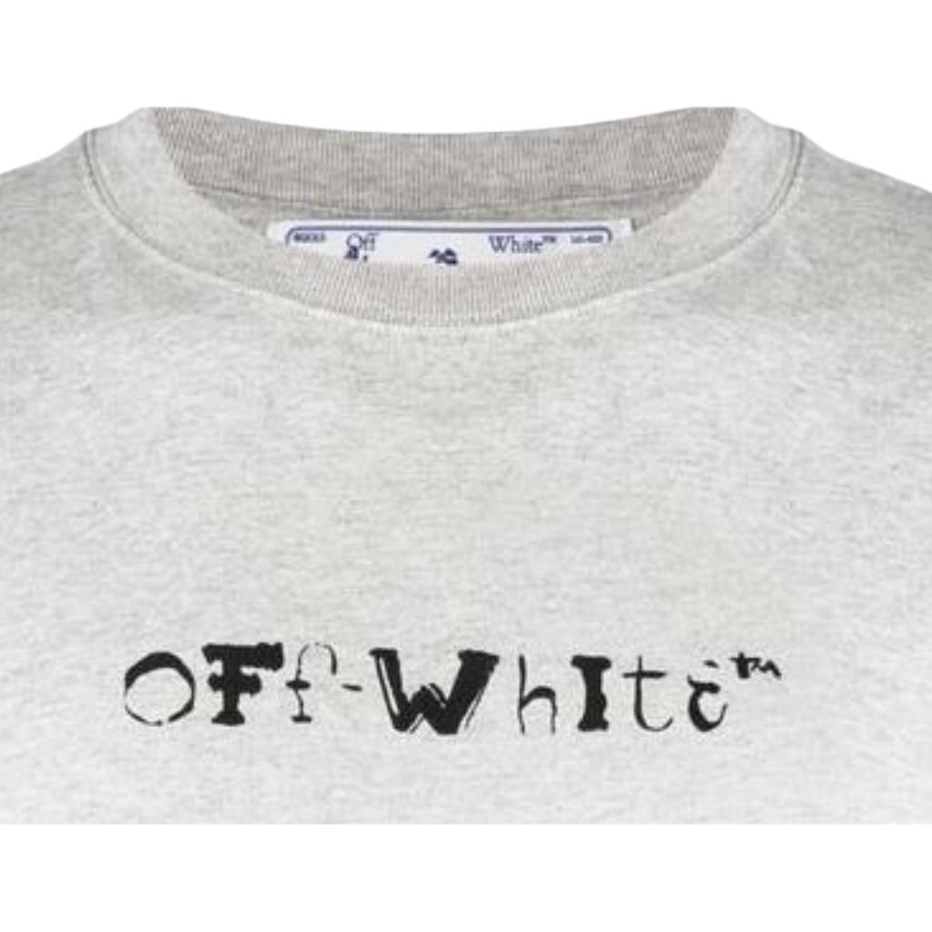 Мужская футболка OFF-WHITE Logo (светло-серая) — фото 6